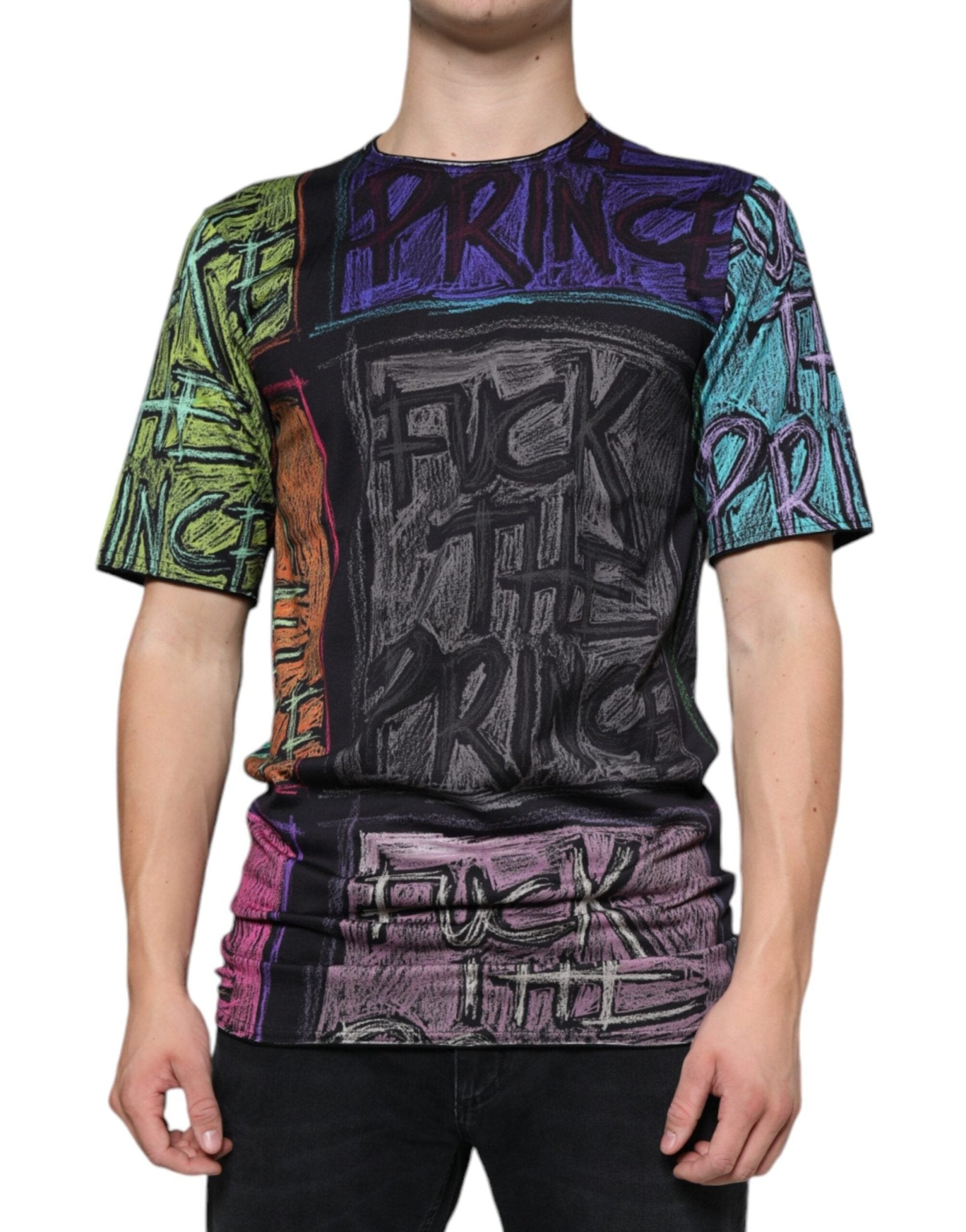 Dolce & Gabbana Multicolor Graphic Print Cotton T-shirt – IT44 | XS par Dolce & Gabbana | Disponible sur Sandy Store ByNet