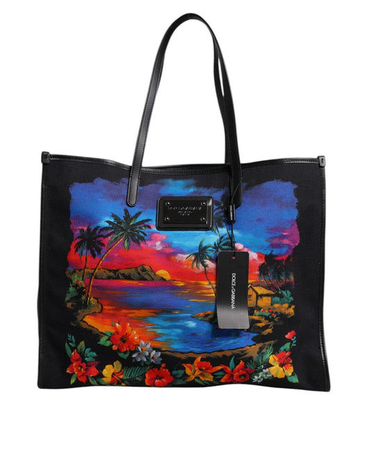 Dolce & Gabbana Multicolor Graphic Printed Top Handle Shopping Tote Bag - Sandy Store ByNet