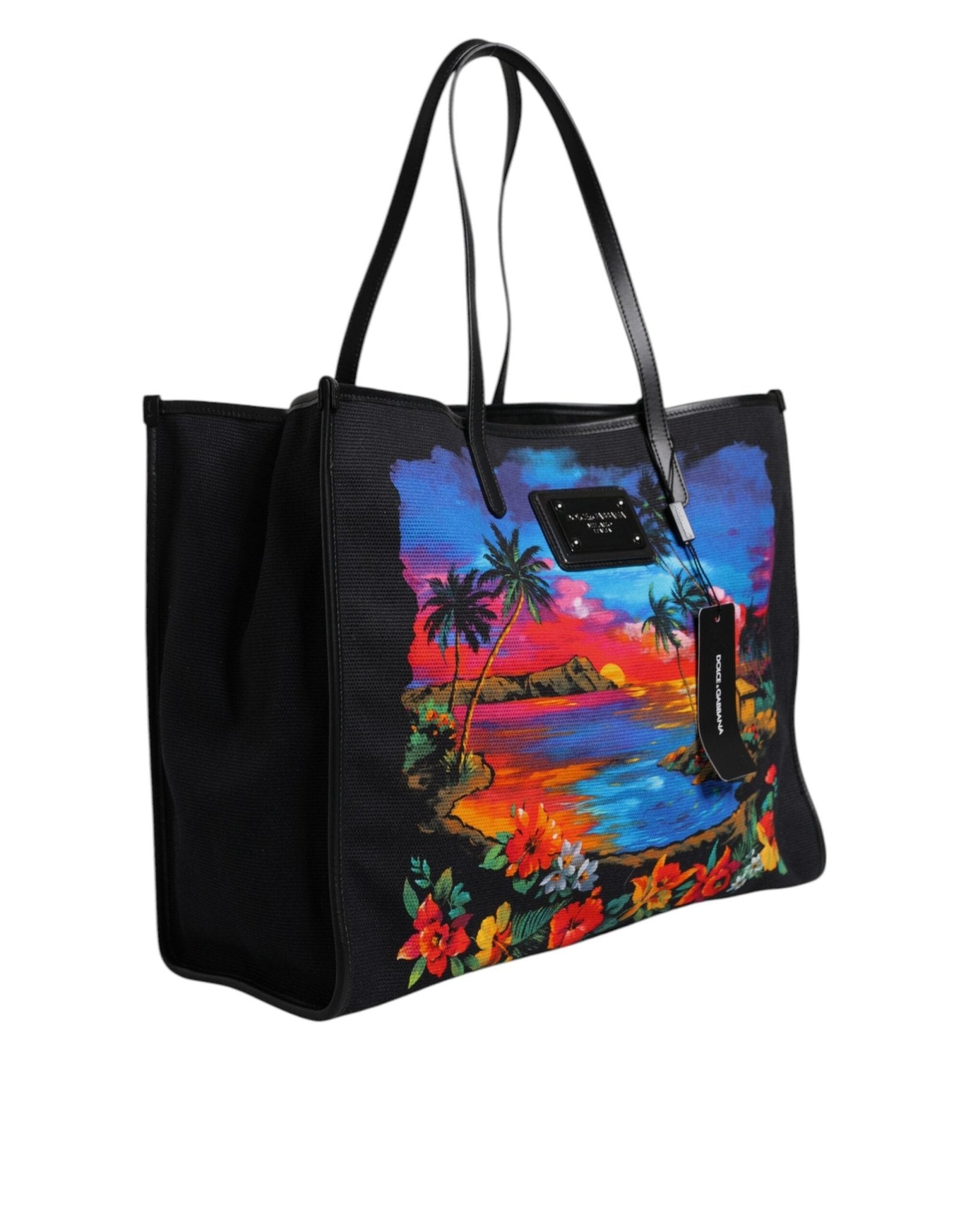Dolce & Gabbana Multicolor Graphic Printed Top Handle Shopping Tote Bag - Sandy Store ByNet
