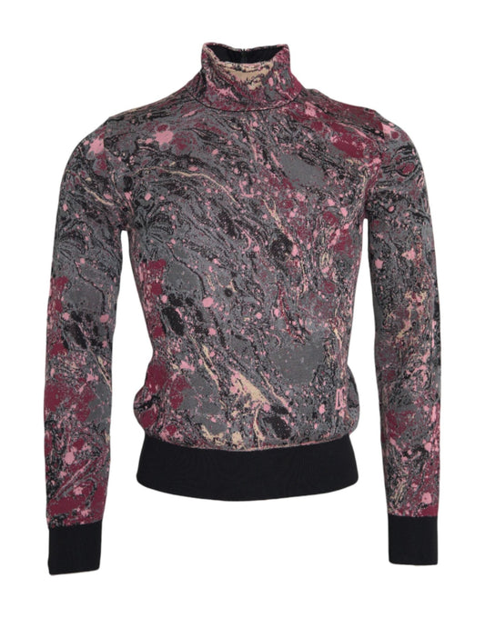 Dolce & Gabbana Multicolor Graphic Turtle Neck Men Sweater – IT46 | S par Dolce & Gabbana | Disponible sur Sandy Store ByNet