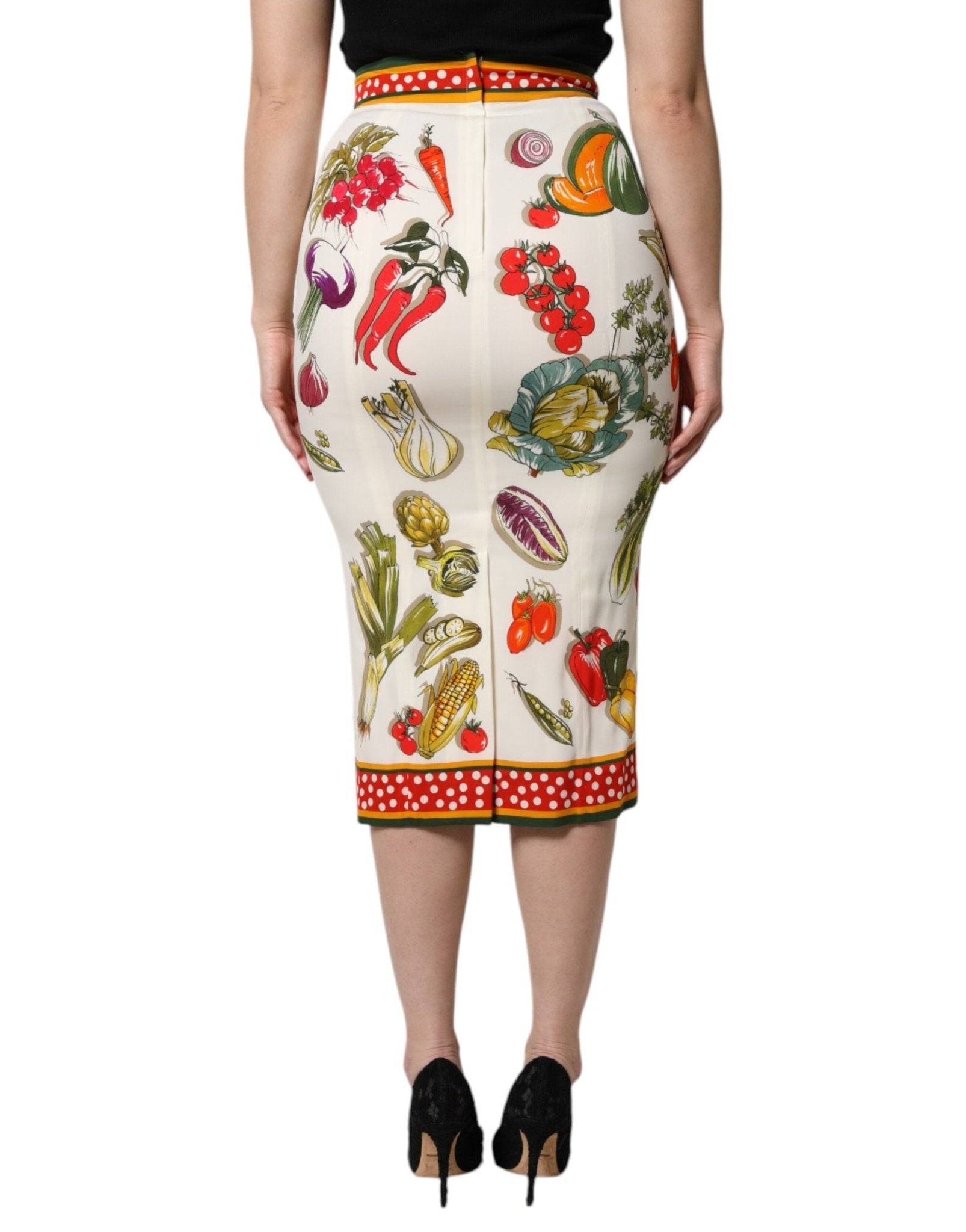 Dolce & Gabbana Multicolor High Waist Pencil Cut Midi Skirt - Sandy Store ByNet