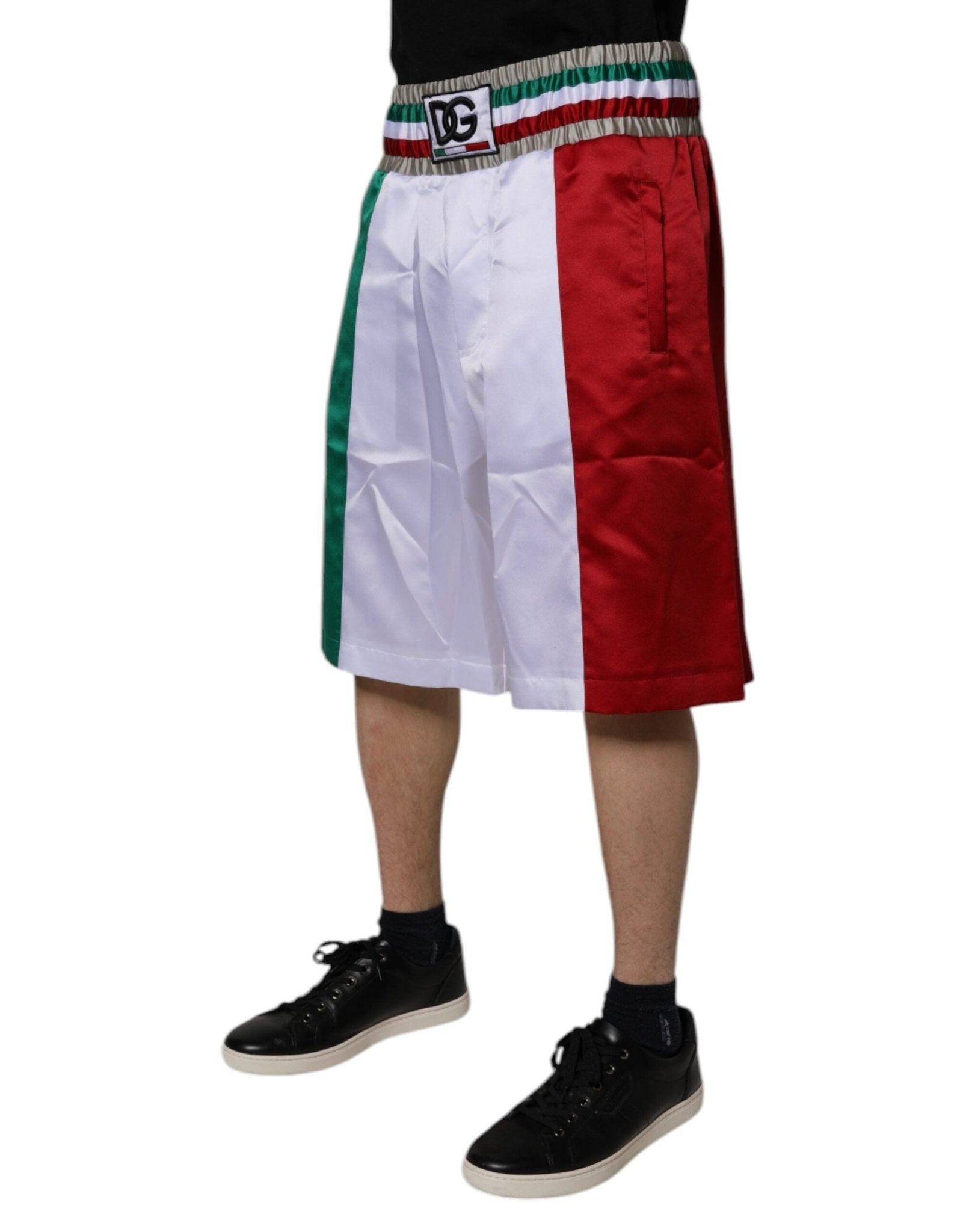 Dolce & Gabbana Multicolor Italia Polyester Bermuda Shorts - Sandy Store ByNet