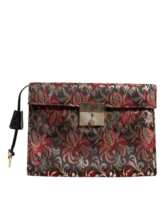 Dolce & Gabbana Multicolor Jacquard Floral Document Briefcase Bag – par Dolce & Gabbana | Disponible sur Sandy Store ByNet