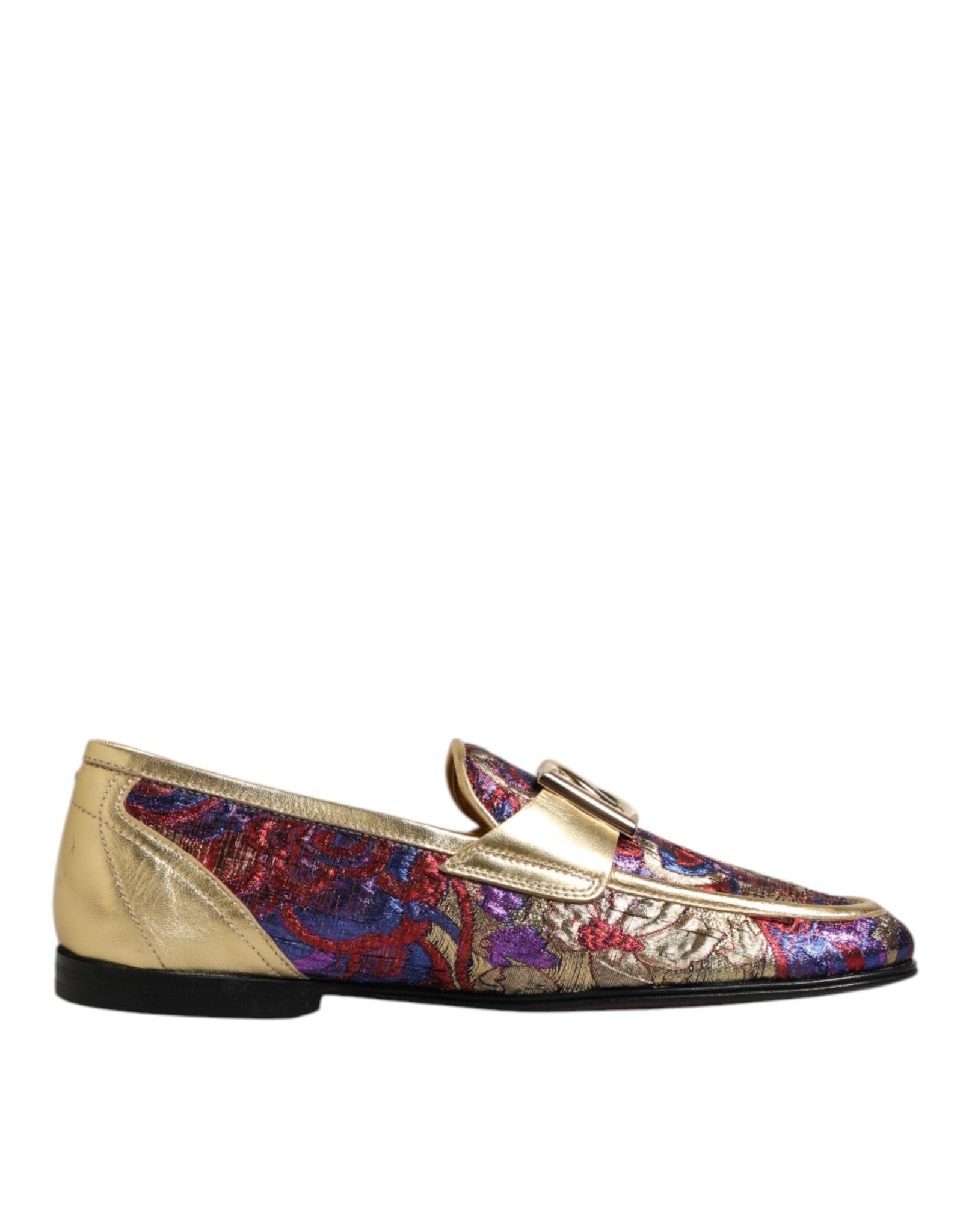 Dolce & Gabbana Multicolor Jacquard Gold DG Logo Loafer Shoes – EU39/US6 par Dolce & Gabbana | Disponible sur Sandy Store ByNet