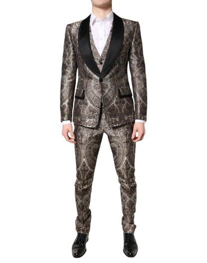 Dolce & Gabbana Multicolor Jacquard Single Breasted 3 Piece Suit – IT46 | S par Dolce & Gabbana | Disponible sur Sandy Store ByNet