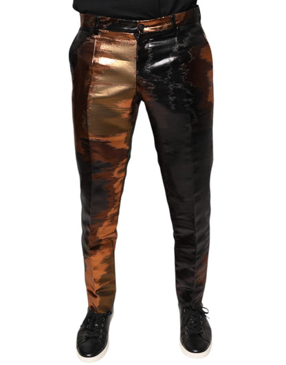 Dolce & Gabbana Multicolor Jacquard Skinny Men Pants – IT48 | M par Dolce & Gabbana | Disponible sur Sandy Store ByNet