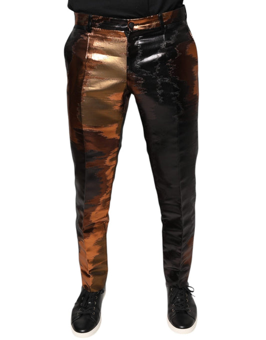 Dolce & Gabbana Multicolor Jacquard Skinny Men Pants – IT48 | M par Dolce & Gabbana | Disponible sur Sandy Store ByNet