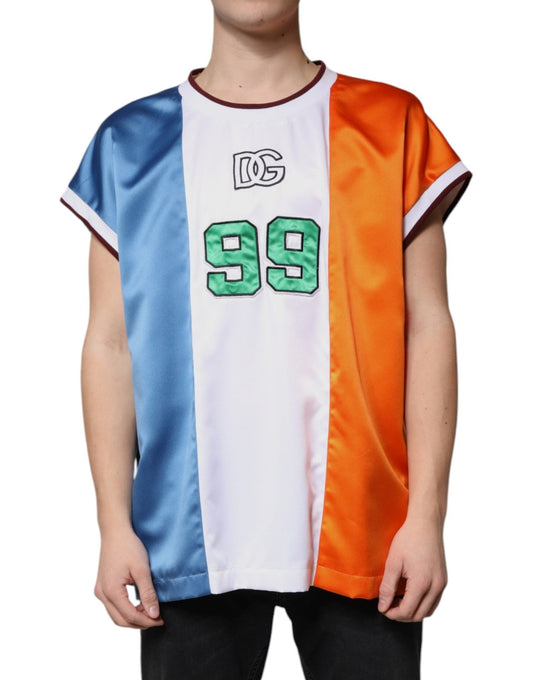 Dolce & Gabbana Multicolor Jersey Tank Sleeveless T-shirt – IT52 | XL par Dolce & Gabbana | Disponible sur Sandy Store ByNet