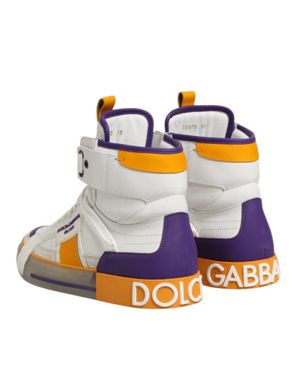 Dolce & Gabbana Multicolor Leather High Top Men Sneakers Shoes – EU44/US11 par Dolce & Gabbana | Disponible sur Sandy Store ByNet