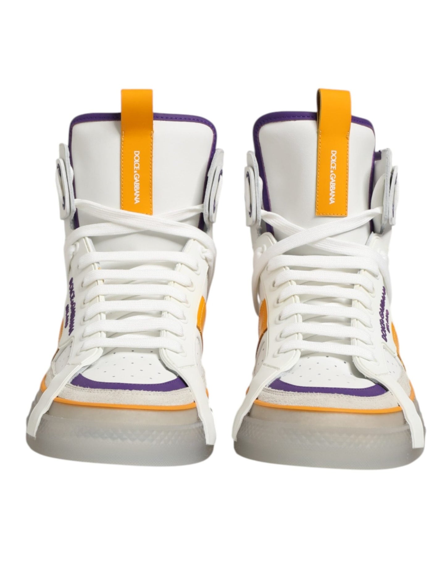Dolce & Gabbana Multicolor Leather High Top Men Sneakers Shoes – EU44/US11 par Dolce & Gabbana | Disponible sur Sandy Store ByNet