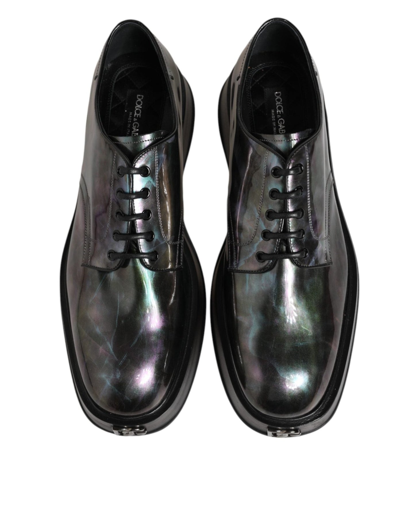 Dolce & Gabbana Multicolor Leather Lace - up Men Formal Derby Shoes – EU39.5/US6.5 par Dolce & Gabbana | Disponible sur Sandy Store ByNet