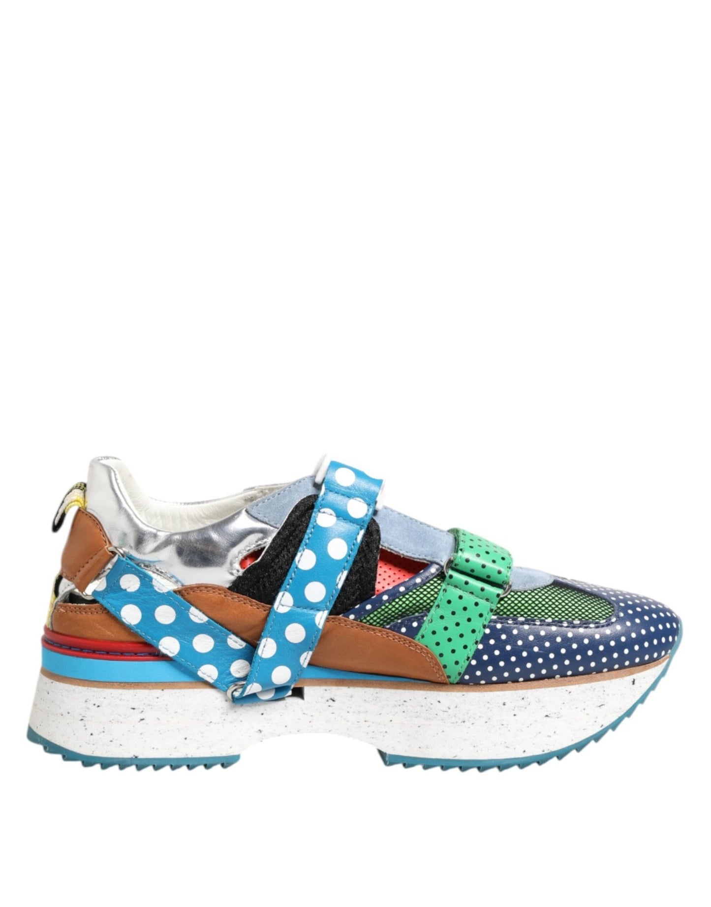 Dolce & Gabbana Multicolor Leather Low Top Sneakers Shoes – EU42.5/US9.5 par Dolce & Gabbana | Disponible sur Sandy Store ByNet