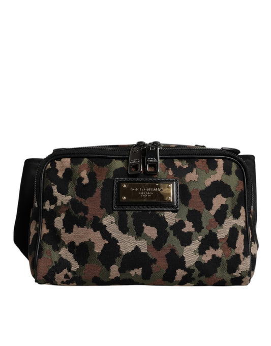 Dolce & Gabbana Multicolor Leopard DG Logo Belt Waist Fanny Pack Bag - Sandy Store ByNet