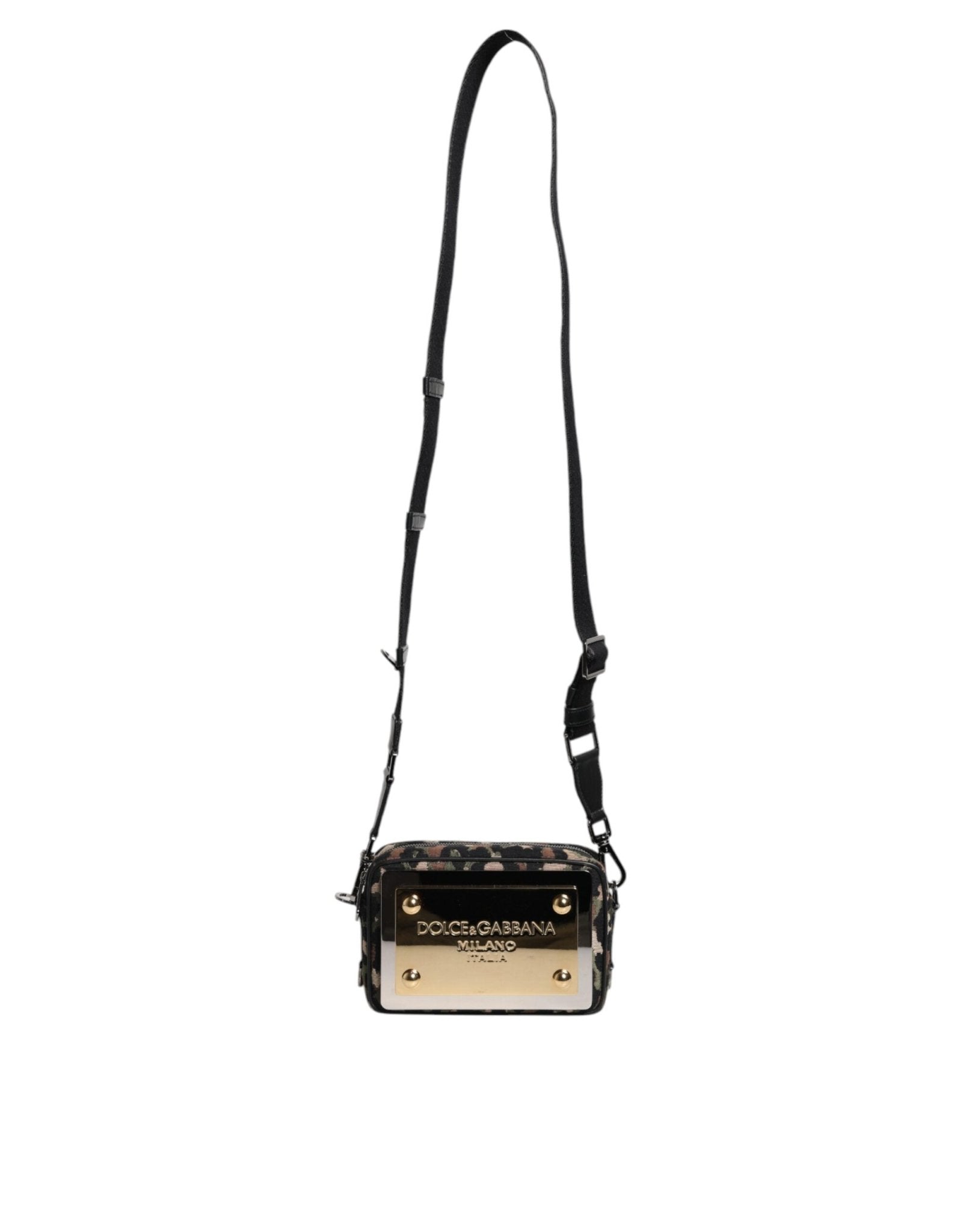 Dolce & Gabbana Multicolor Leopard Jacquard DG Logo Crossbody Bag - Sandy Store ByNet