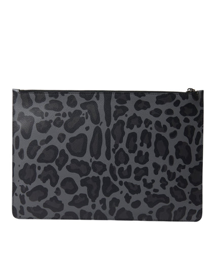 Dolce & Gabbana Multicolor Leopard Jacquard Logo Plaque Document Briefcase Bag – par Dolce & Gabbana | Disponible sur Sandy Store ByNet