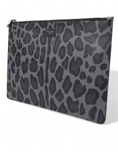 Dolce & Gabbana Multicolor Leopard Jacquard Logo Plaque Document Briefcase Bag – par Dolce & Gabbana | Disponible sur Sandy Store ByNet