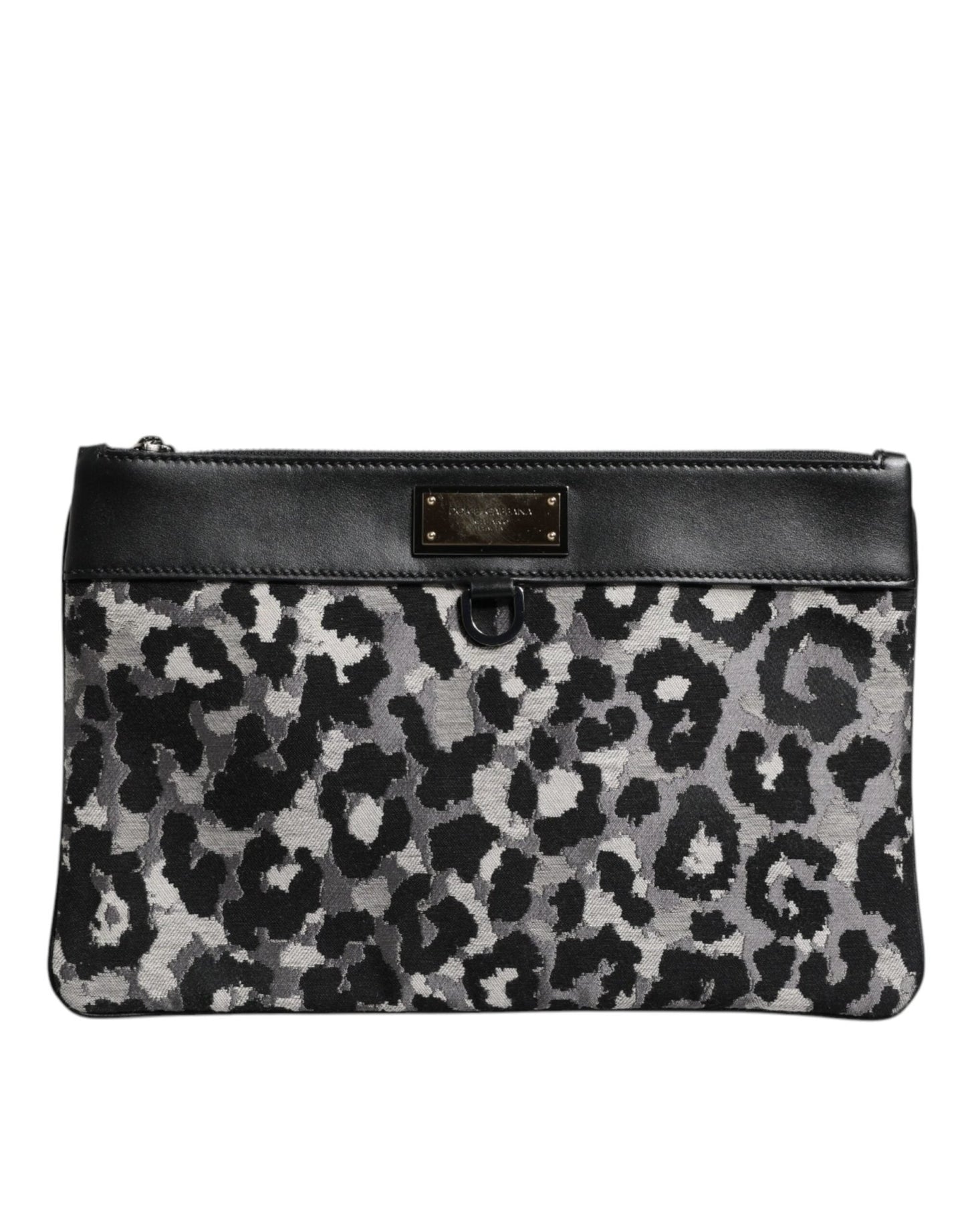 Dolce & Gabbana Multicolor Leopard Jacquard Logo Plaque Men Pouch Bag – par Dolce & Gabbana | Disponible sur Sandy Store ByNet