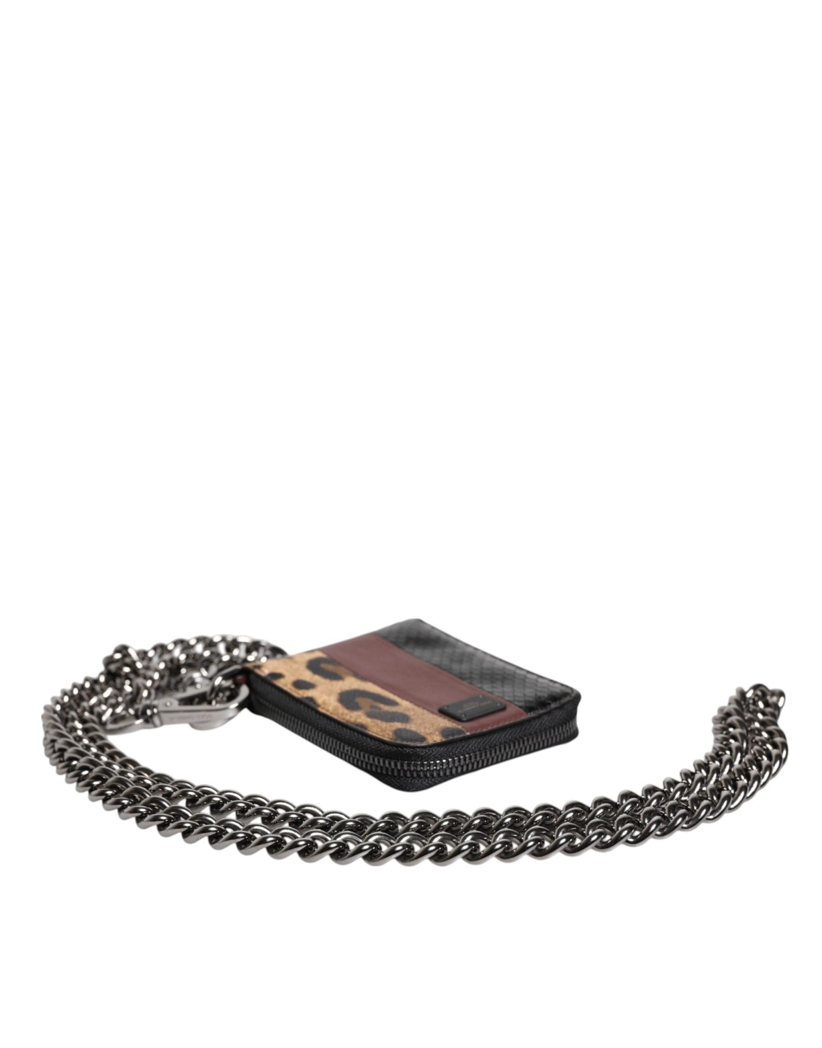 Dolce & Gabbana Multicolor Leopard Leather DG Bifold Card Holder Wallet - Sandy Store ByNet