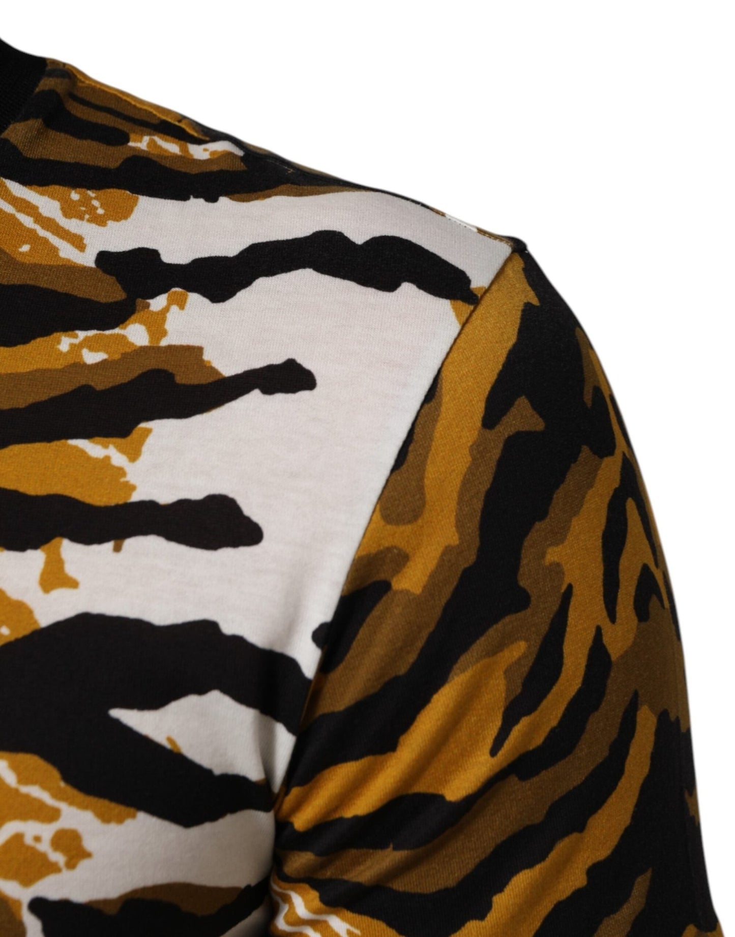 Dolce & Gabbana Multicolor Leopard Palm Leaf Men Crew Neck T-shirt – IT44 | XS par Dolce & Gabbana | Disponible sur Sandy Store ByNet