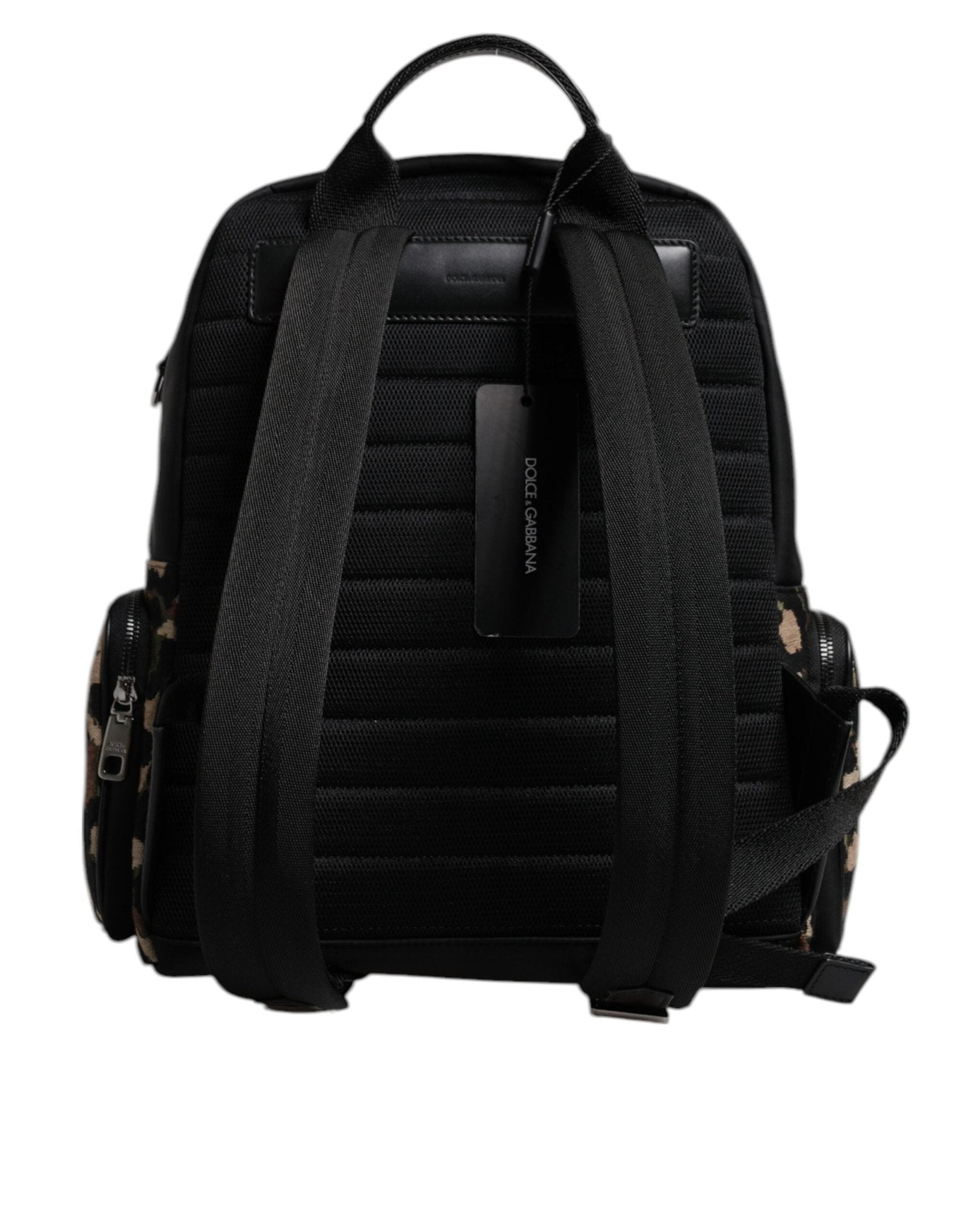 Dolce & Gabbana Multicolor Leopard Print DG Logo Plaque Men Backpack Bag - Sandy Store ByNet