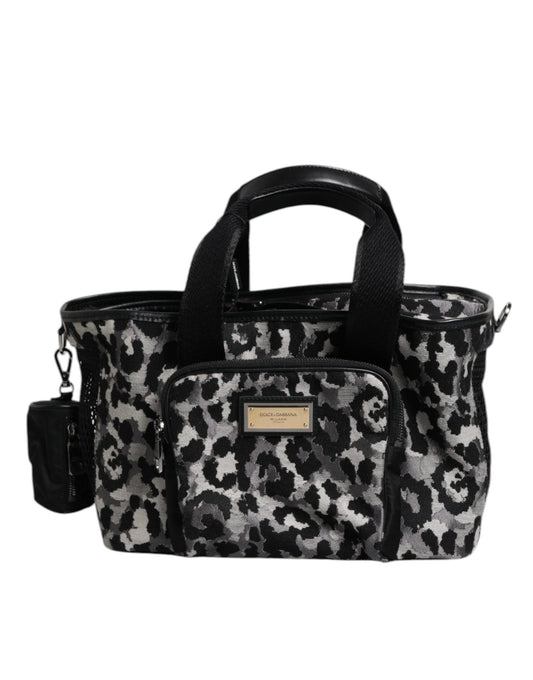 Dolce & Gabbana Multicolor Leopard Print Pet Carry Logo Plaque Bag - Sandy Store ByNet