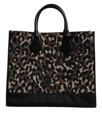 Dolce & Gabbana Multicolor Leopard Shopping Tote Shoulder Bag - Sandy Store ByNet