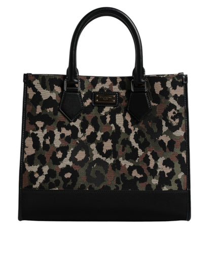 Dolce & Gabbana Multicolor Leopard Shopping Tote Shoulder Bag - Sandy Store ByNet
