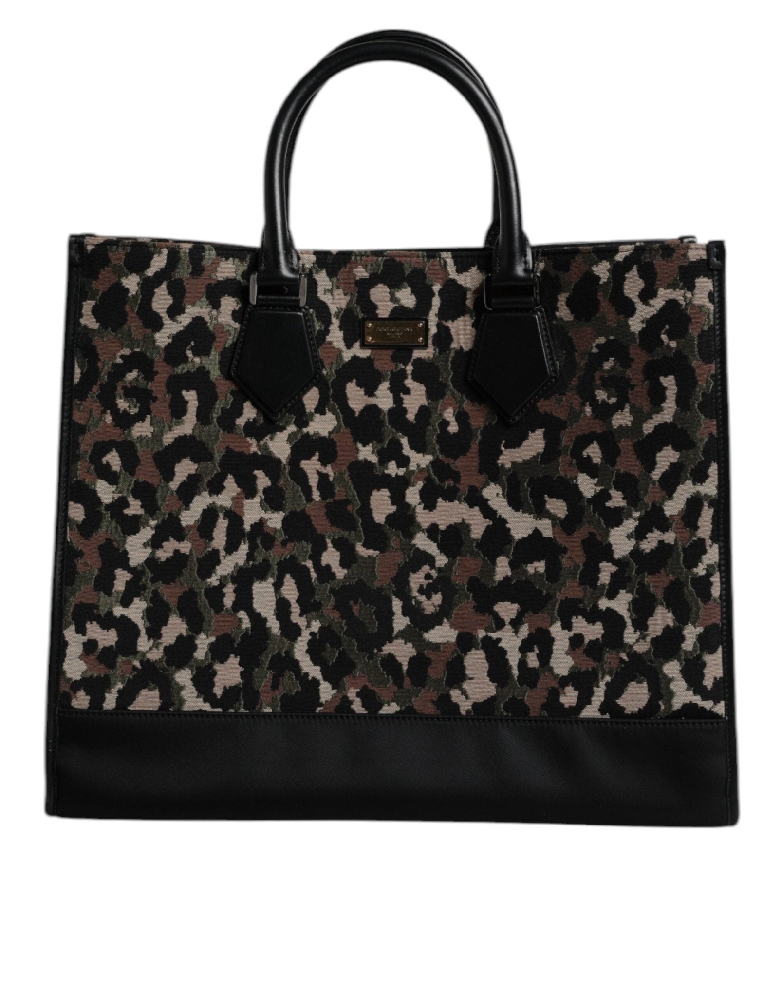 Dolce & Gabbana Multicolor Leopard Shopping Tote Shoulder Bag - Sandy Store ByNet