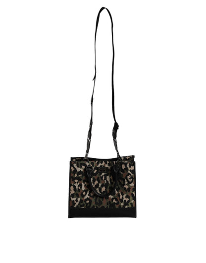 Dolce & Gabbana Multicolor Leopard Shopping Tote Shoulder Bag - Sandy Store ByNet