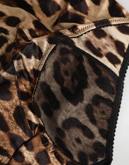 Dolce & Gabbana Multicolor Leopard Silk High Waist Girdle Underwear – IT2 | S par Dolce & Gabbana | Disponible sur Sandy Store ByNet