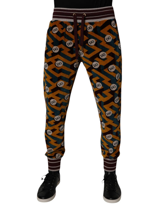 Dolce & Gabbana Multicolor Logo Monogram Jogger Sweatpants Pants – IT44 | XS par Dolce & Gabbana | Disponible sur Sandy Store ByNet