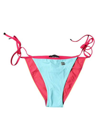 Dolce & Gabbana Multicolor Logo Swimsuit Bikini Bottom Swimwear – IT3 | M par Dolce & Gabbana | Disponible sur Sandy Store ByNet