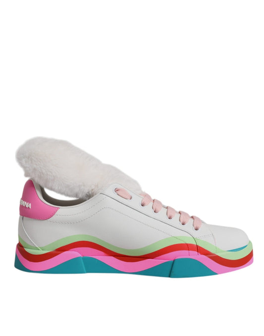 Dolce & Gabbana Multicolor Low Top Trainers Sneakers Shoes - Sandy Store ByNet