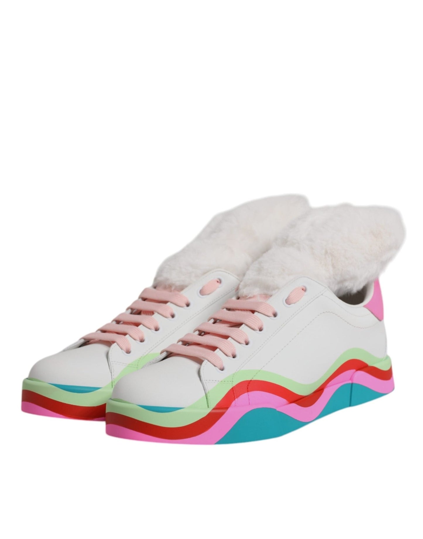 Dolce & Gabbana Multicolor Low Top Trainers Sneakers Shoes - Sandy Store ByNet