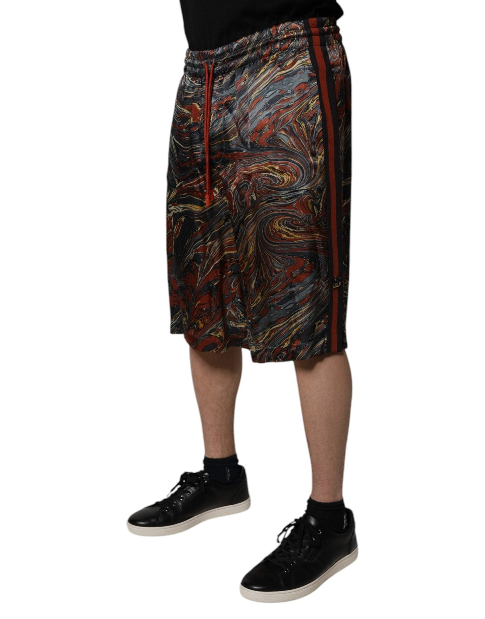 Dolce & Gabbana Multicolor Marble Print Trouser Bermuda Shorts - Sandy Store ByNet