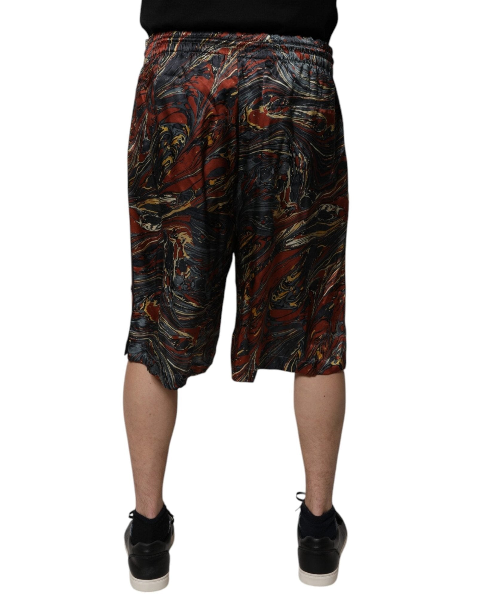 Dolce & Gabbana Multicolor Marble Print Trouser Bermuda Shorts - Sandy Store ByNet