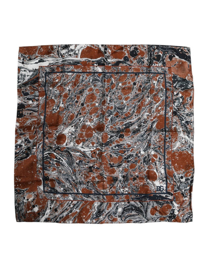 Dolce & Gabbana Multicolor Marble Silk Square Foulard Scarf – par Dolce & Gabbana | Disponible sur Sandy Store ByNet