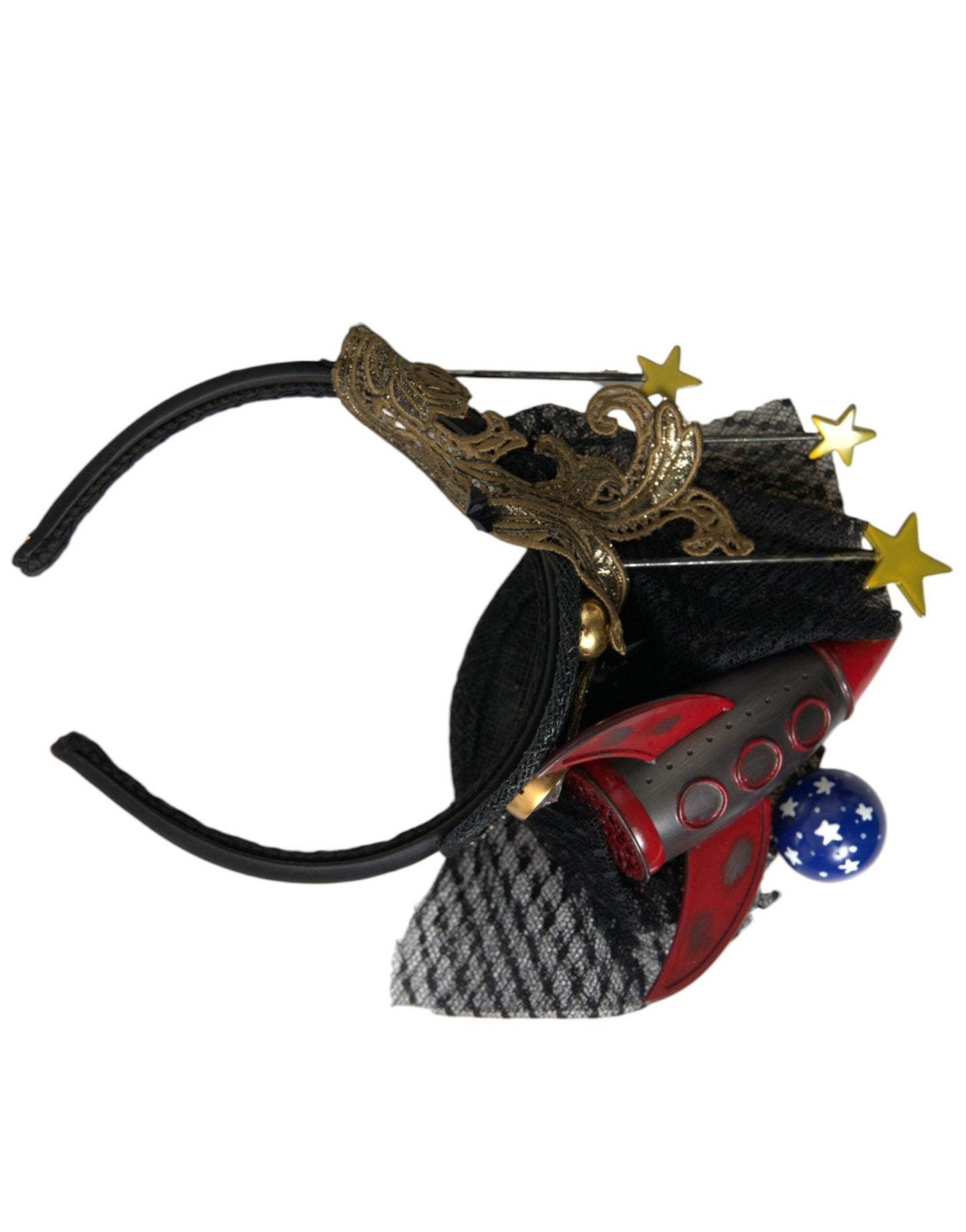 Dolce & Gabbana Multicolor Missile Rocket Crystal Stars Headband Diadem - Sandy Store ByNet