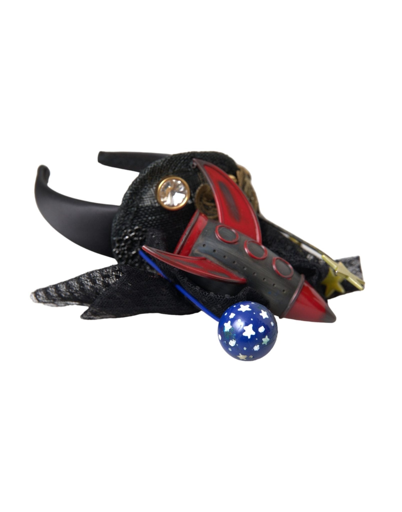 Dolce & Gabbana Multicolor Missile Rocket Crystal Stars Headband Diadem - Sandy Store ByNet
