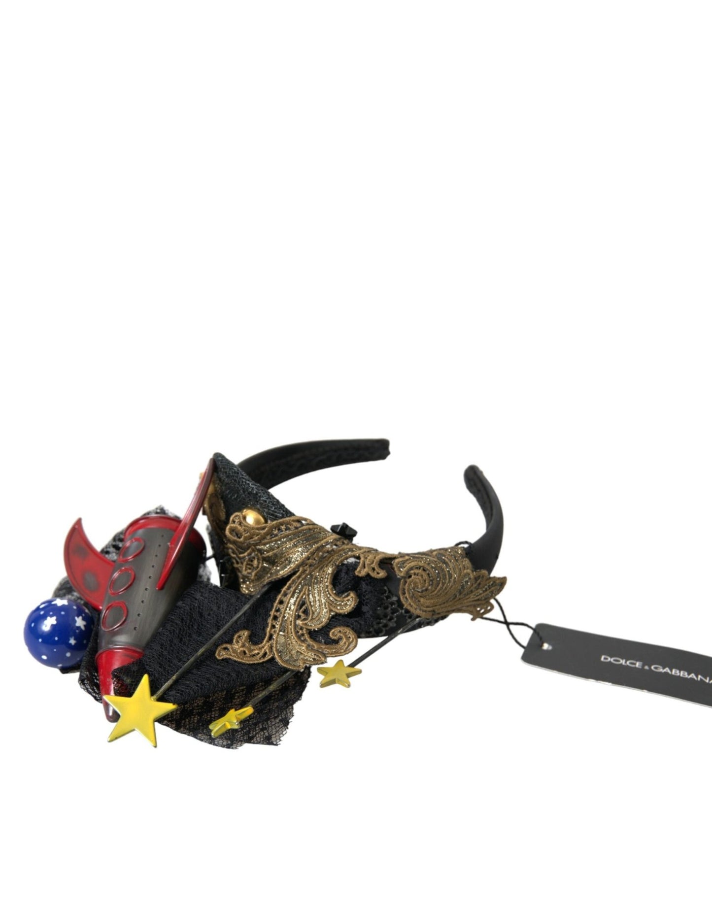 Dolce & Gabbana Multicolor Missile Rocket Crystal Stars Headband Diadem - Sandy Store ByNet