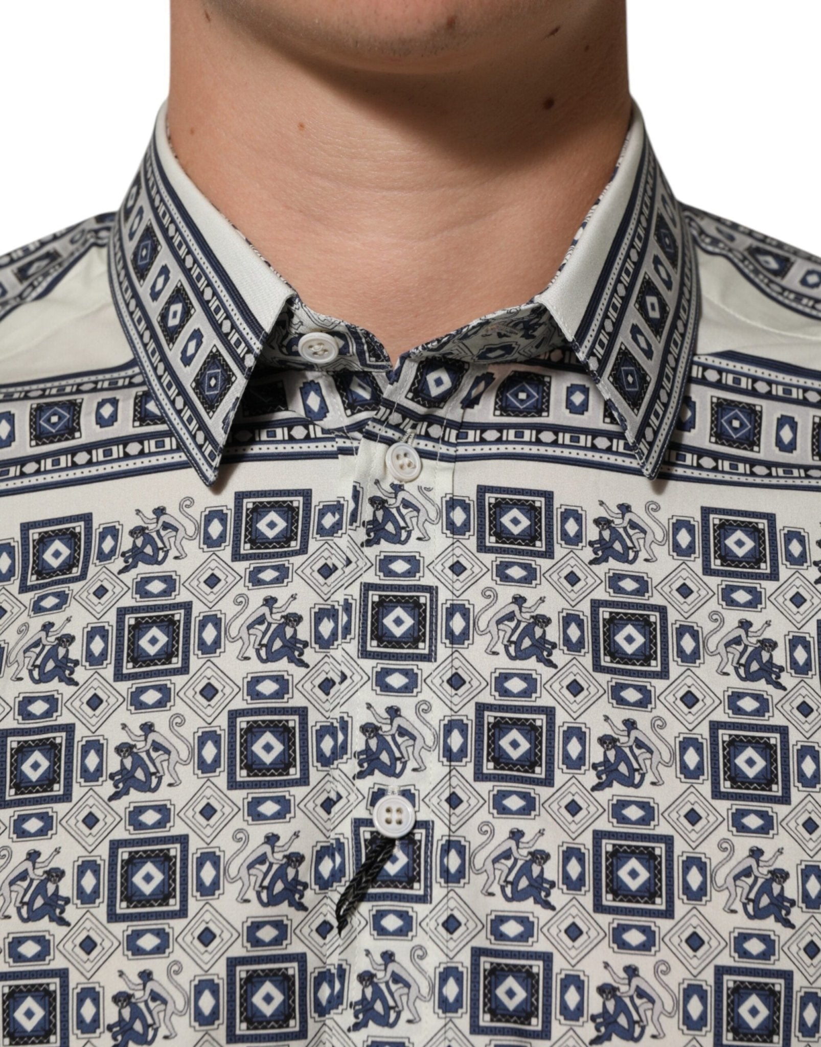 Dolce & Gabbana Multicolor Monkey Tie Print GOLD Dress Shirt – IT41 | L par Dolce & Gabbana | Disponible sur Sandy Store ByNet