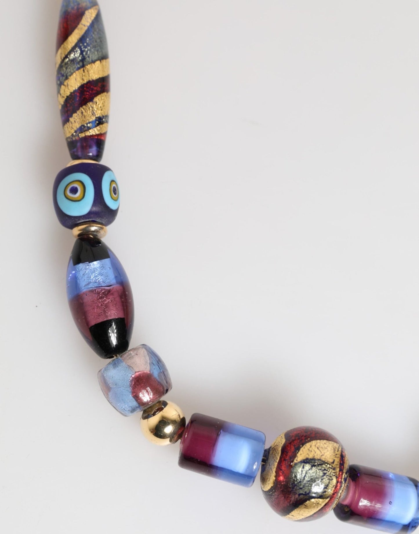 Dolce & Gabbana Multicolor Murano Glass Beads Gold Brass Chain Jewelry Necklace – par Dolce & Gabbana | Disponible sur Sandy Store ByNet