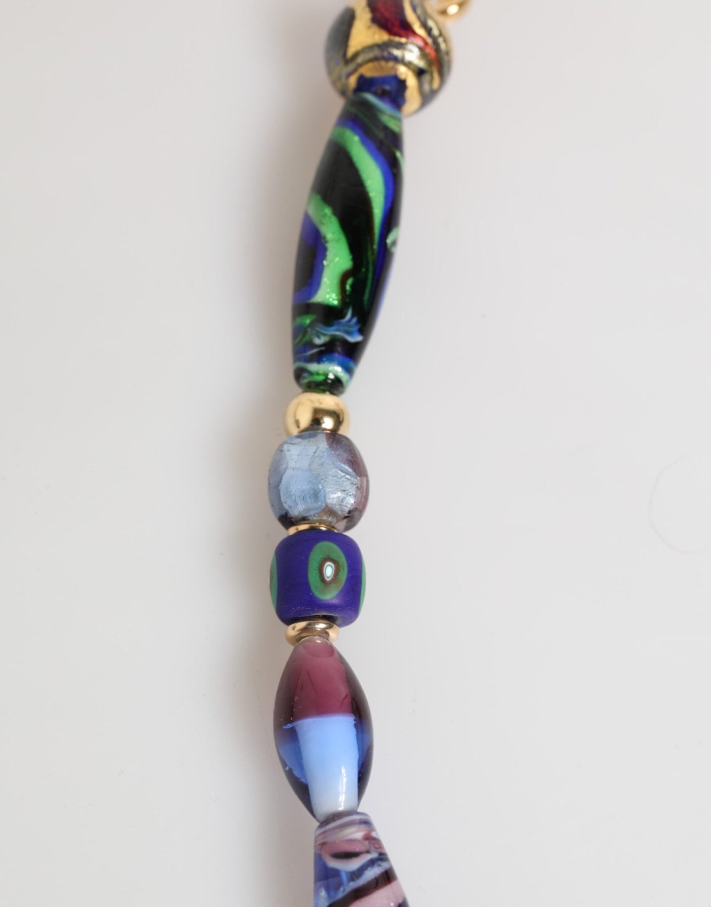 Dolce & Gabbana Multicolor Murano Glass Beads Gold Brass Chain Jewelry Necklace – par Dolce & Gabbana | Disponible sur Sandy Store ByNet