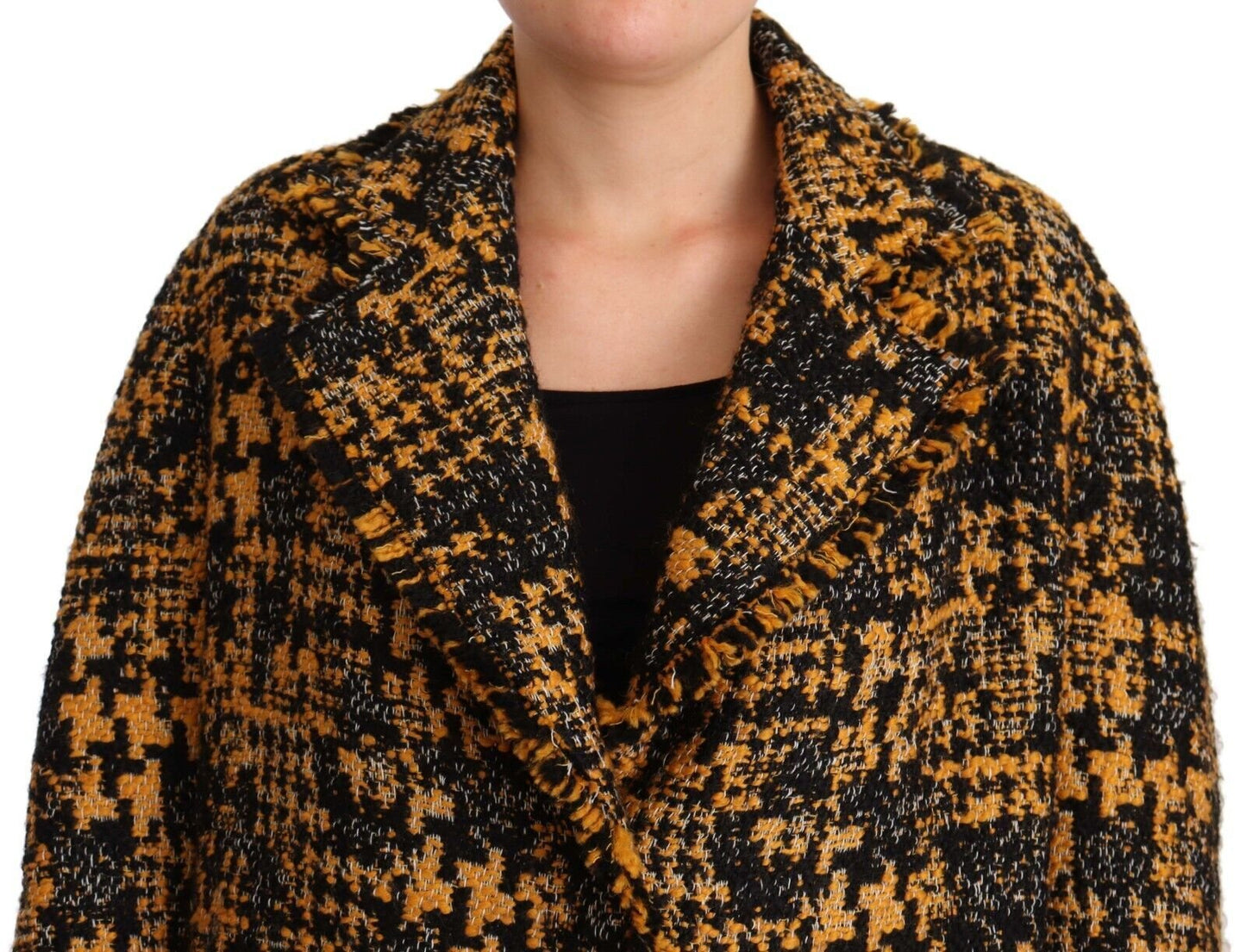 Dolce & Gabbana Multicolor Notch Lapel Long Cardigan Coat - Sandy Store ByNet
