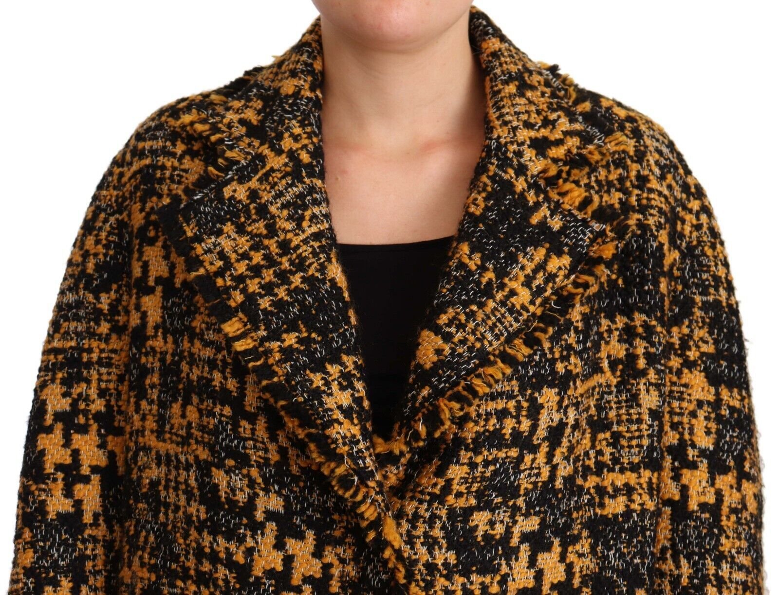 Dolce & Gabbana Multicolor Notch Lapel Long Cardigan Coat - Sandy Store ByNet