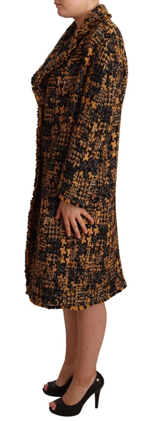 Dolce & Gabbana Multicolor Notch Lapel Long Cardigan Coat - Sandy Store ByNet