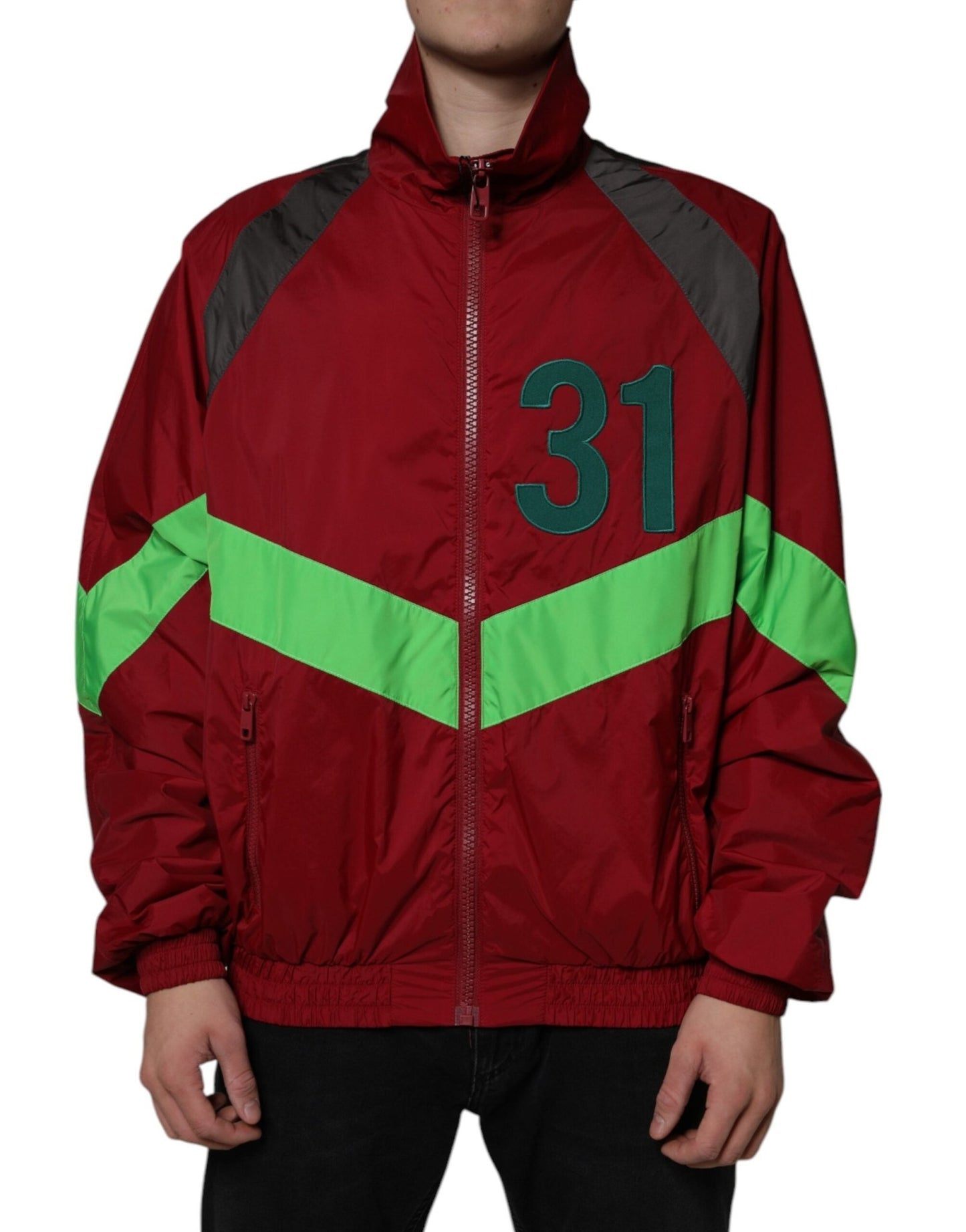 Dolce & Gabbana Multicolor Nylon Full Zip Windbreaker Jacket – IT54 | XL par Dolce & Gabbana | Disponible sur Sandy Store ByNet