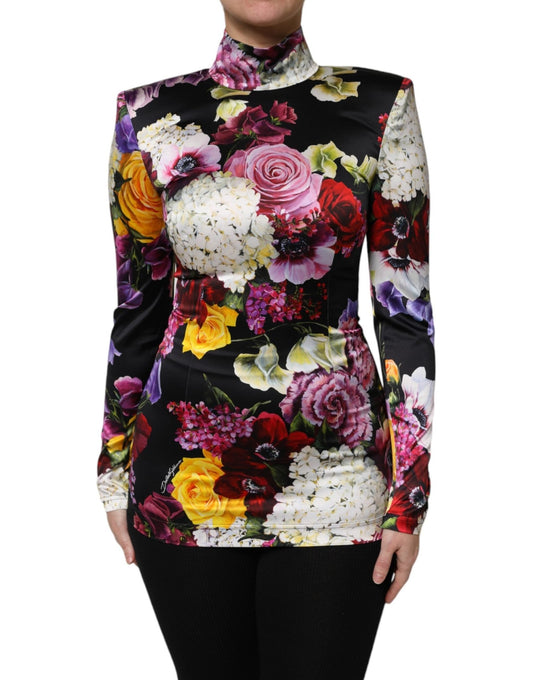 Dolce & Gabbana Multicolor Ortensies Long Sleeves Blouse Top – IT40|S par Dolce & Gabbana | Disponible sur Sandy Store ByNet