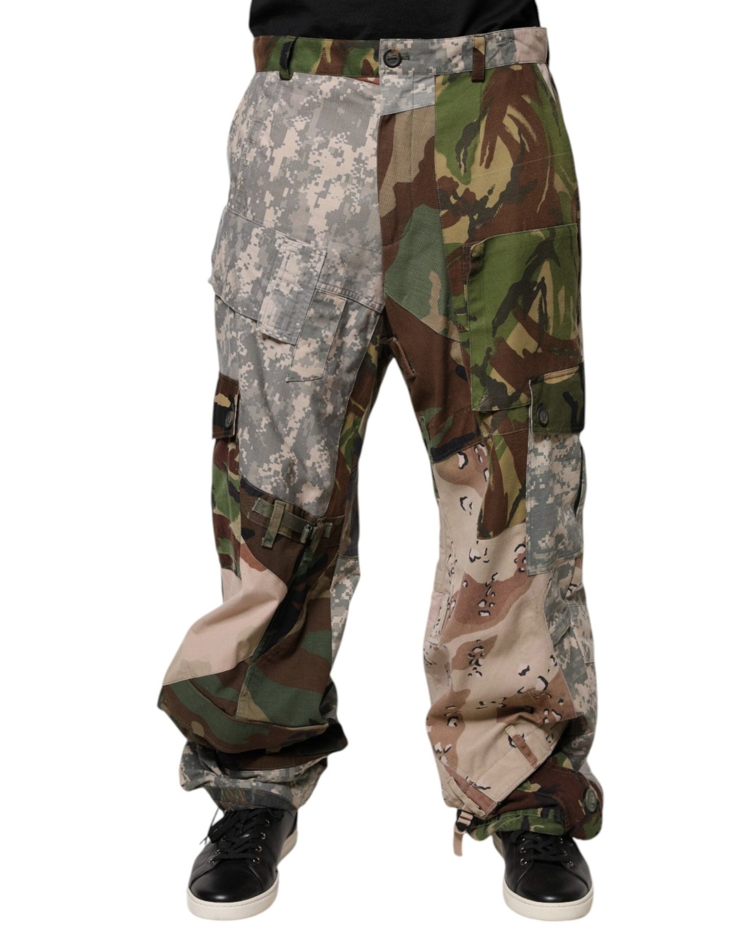 Dolce & Gabbana Multicolor Patchwork Camouflage Cargo Pants – IT48 | M par Dolce & Gabbana | Disponible sur Sandy Store ByNet