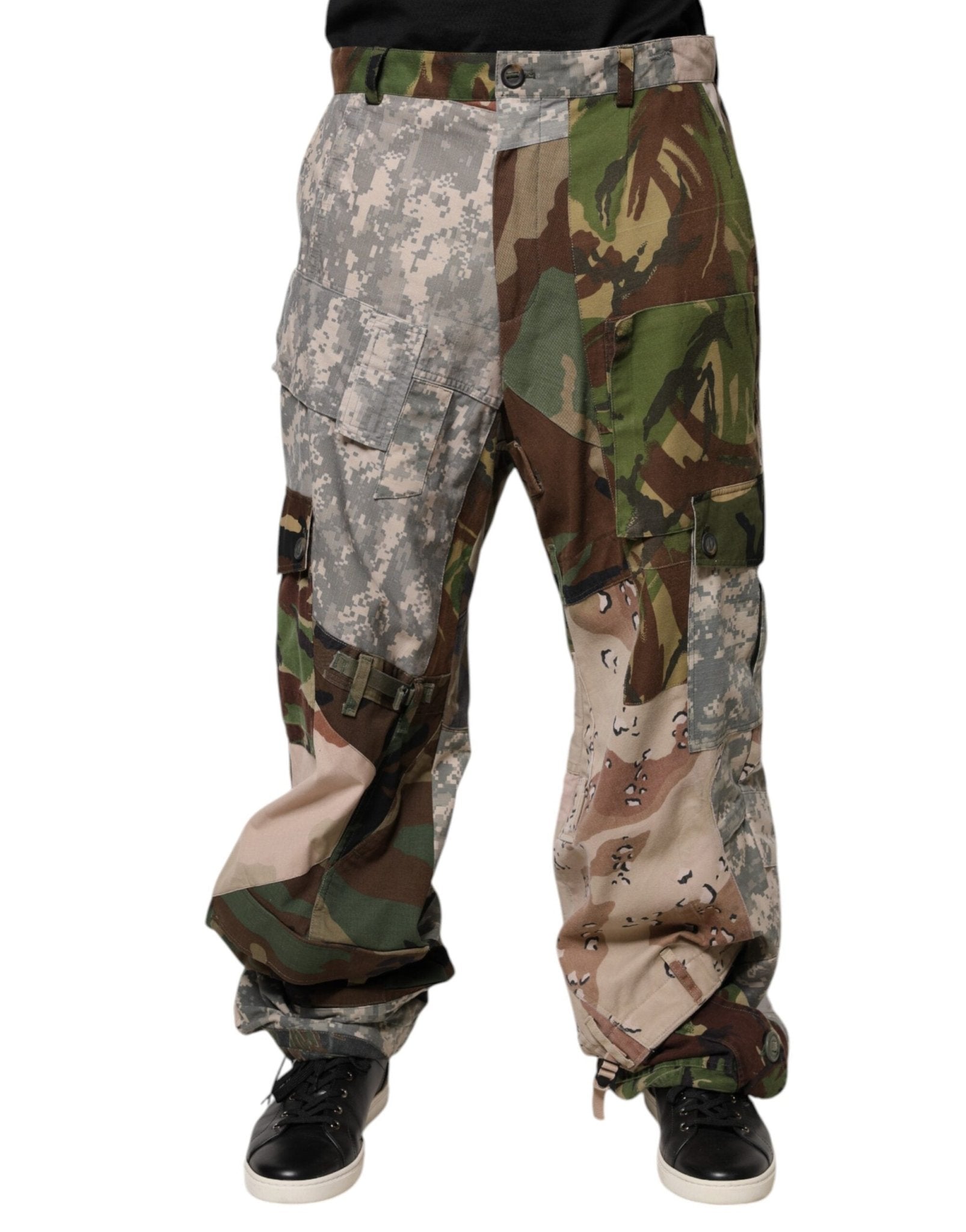 Dolce & Gabbana Multicolor Patchwork Camouflage Cargo Pants – IT48 | M par Dolce & Gabbana | Disponible sur Sandy Store ByNet